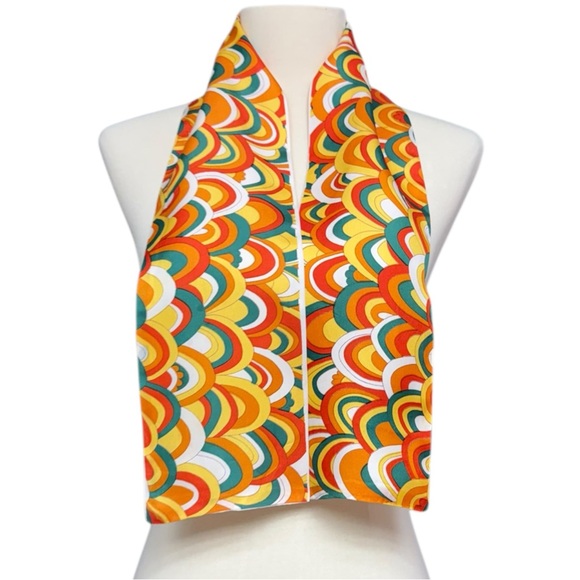 Vintage 1970s Psychedelic Head Scarf Sash Mod Accessory - Picture 3 of 9